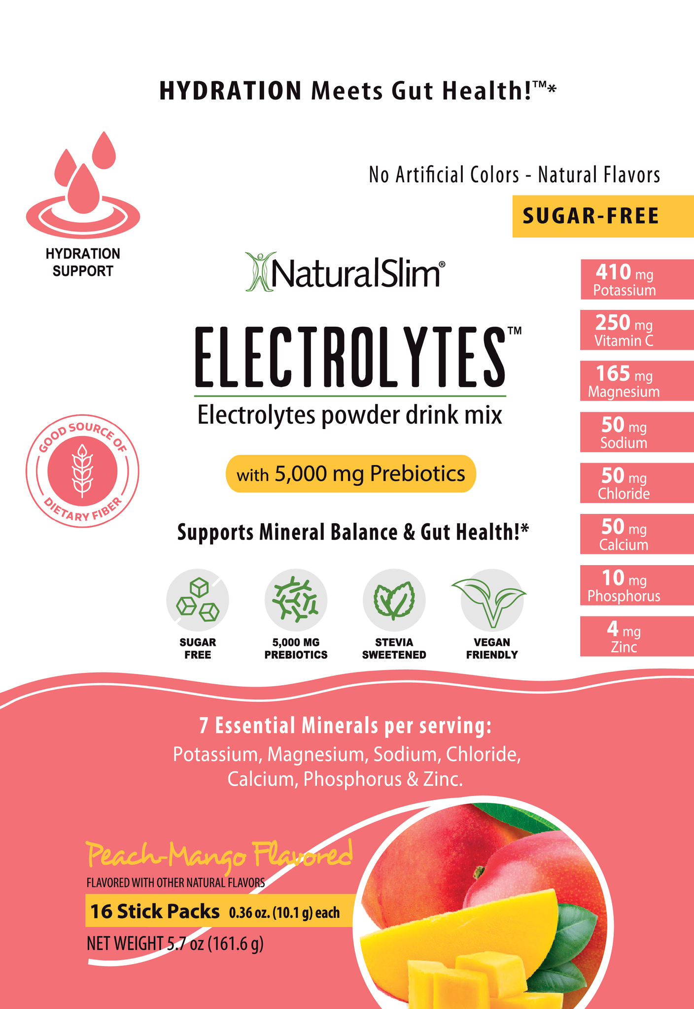 NaturalSlim Electrolytes Peach-Mango - product lifestyle image
