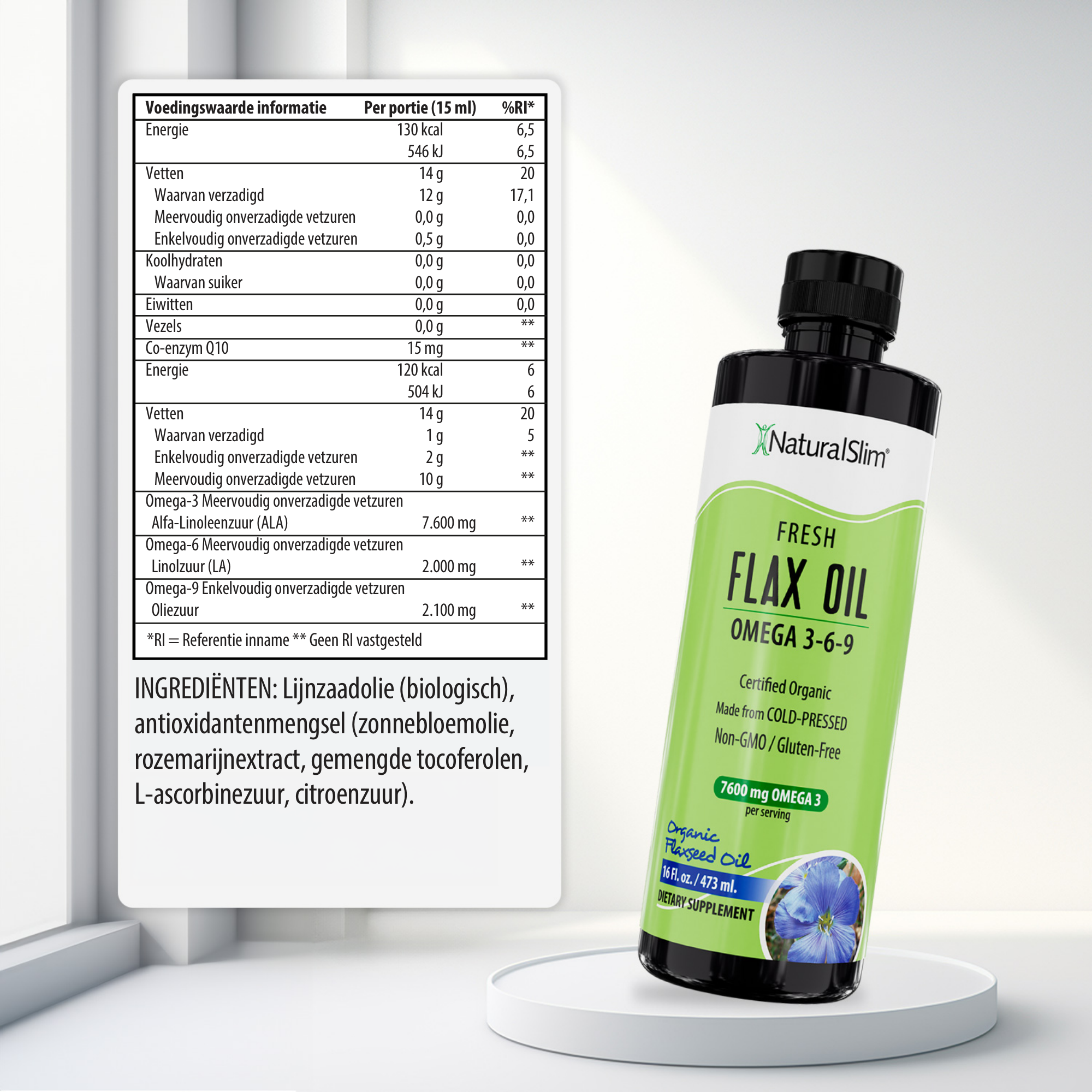 FlaxOil voedingswaarde-informatie [facts:nl]