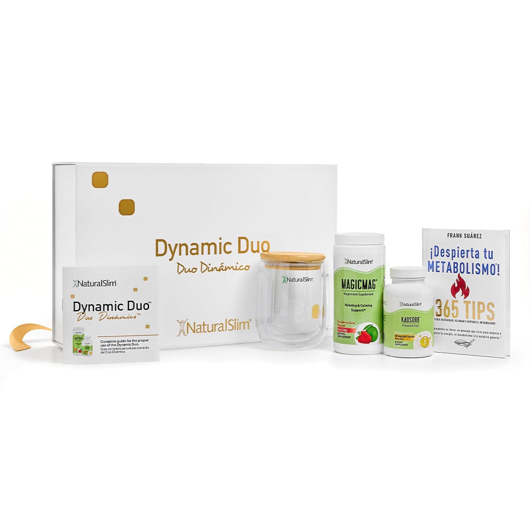 Dynamic Duo Gift Set | MagicMag®, Kadsorb®, Despierta tu Metabolismo! Book, Mug and Gift Box with Information Leaflet| Magnesium